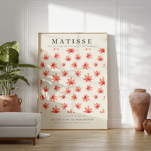 Matisse Flower Print, Flower Market Poster, Fall Flower Poster, Living Room Decor, Vintage Flower