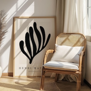 Henri Matisse Abstract Cutouts Poster, Matisse Tate Black, Vintage Exhibition Poster, Matisse Minimalist Wall Art