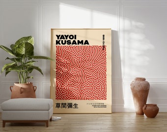 Yayoi Kusama Exhibition Poster: Japanese Art Print
