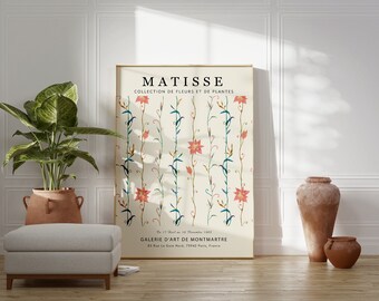 Kunstprint bloemenmarkt Matisse: botanische woonkamerdecoratie