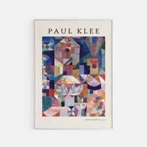 Paul Klee Poster, Klee Exhibition Poster, Paul Klee Burggarten Art Print, Vintage Poster, Modern Wall Gallery, Museum of Modern Art
