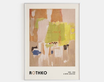 Mark Rothko Abstract Art Print, Mark Rothko Neutral, Earthtones Poster, Minimalist Wall Art, High Quality Poster