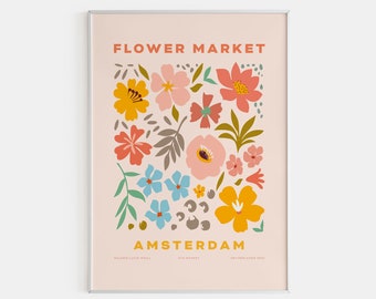 Amsterdamer Blumenmarkt Poster: Floraler Kunstdruck