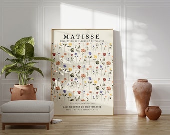Matisse Flower Market Art Print, Botanical Wall Decor