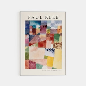 Paul Klee Poster, Paul Klee Vintage Ausstellungsplakat, Motiv Aus Hamam 1974, Museum of Modern Art, minimalistische Wandkunst