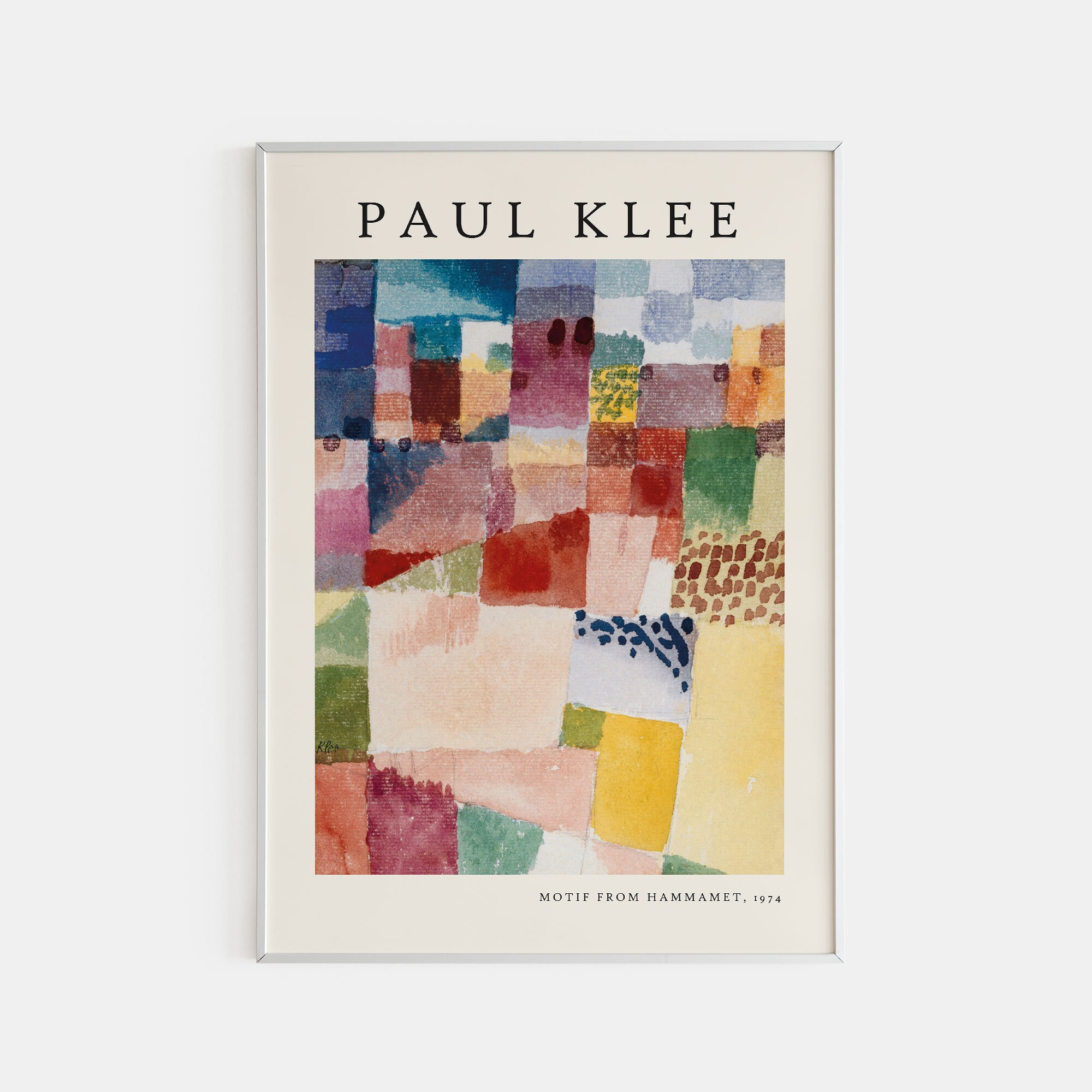 Paul Klee Exhibition Poster: Motif From Hammamet, Minimalist Wall