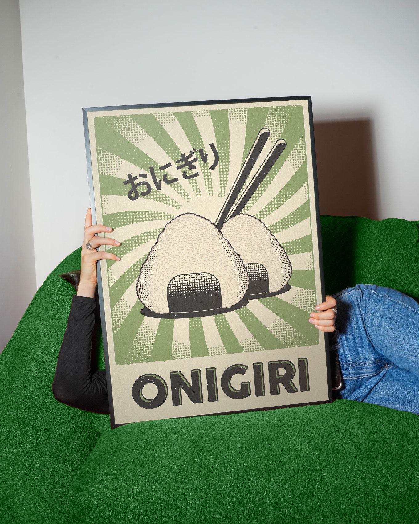 Retro Onigiri Print: Japanese Kitchen Wall Art - Etsy