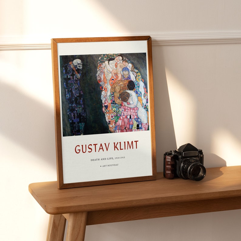 Gustav Klimt 'death' Exhibition Poster: Art Nouveau Print - Etsy