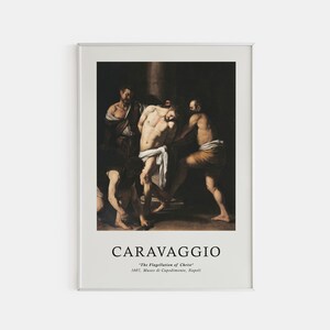 Caravaggio Poster, Caravaggio Exhibition Poster, The Flagellation of Christ, Caravaggio Painting, Impressionist Art, Printed Art Poster
