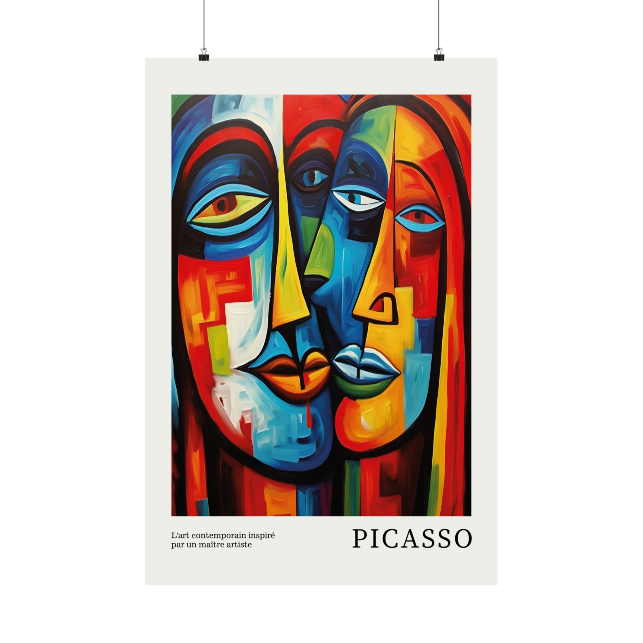 Pablo Picasso Geometric Faces Art Print: Vintage Maximalist Decor - Etsy