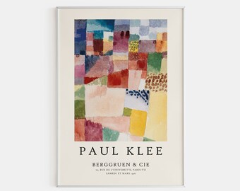 Paul Klee Art Print, Paul Klee Exhibition Poster, Vintage Wall Art, High Quality Poster, Modern Wall Art, Minimalist Poster