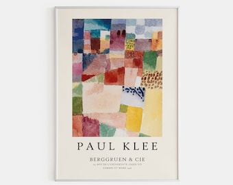 Paul Klee Art Print, Vintage Exhibition Poster, Modern Minimalist Wall Art