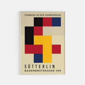 Bauhaus Geometric Art Print: Museum Quality Office Poster