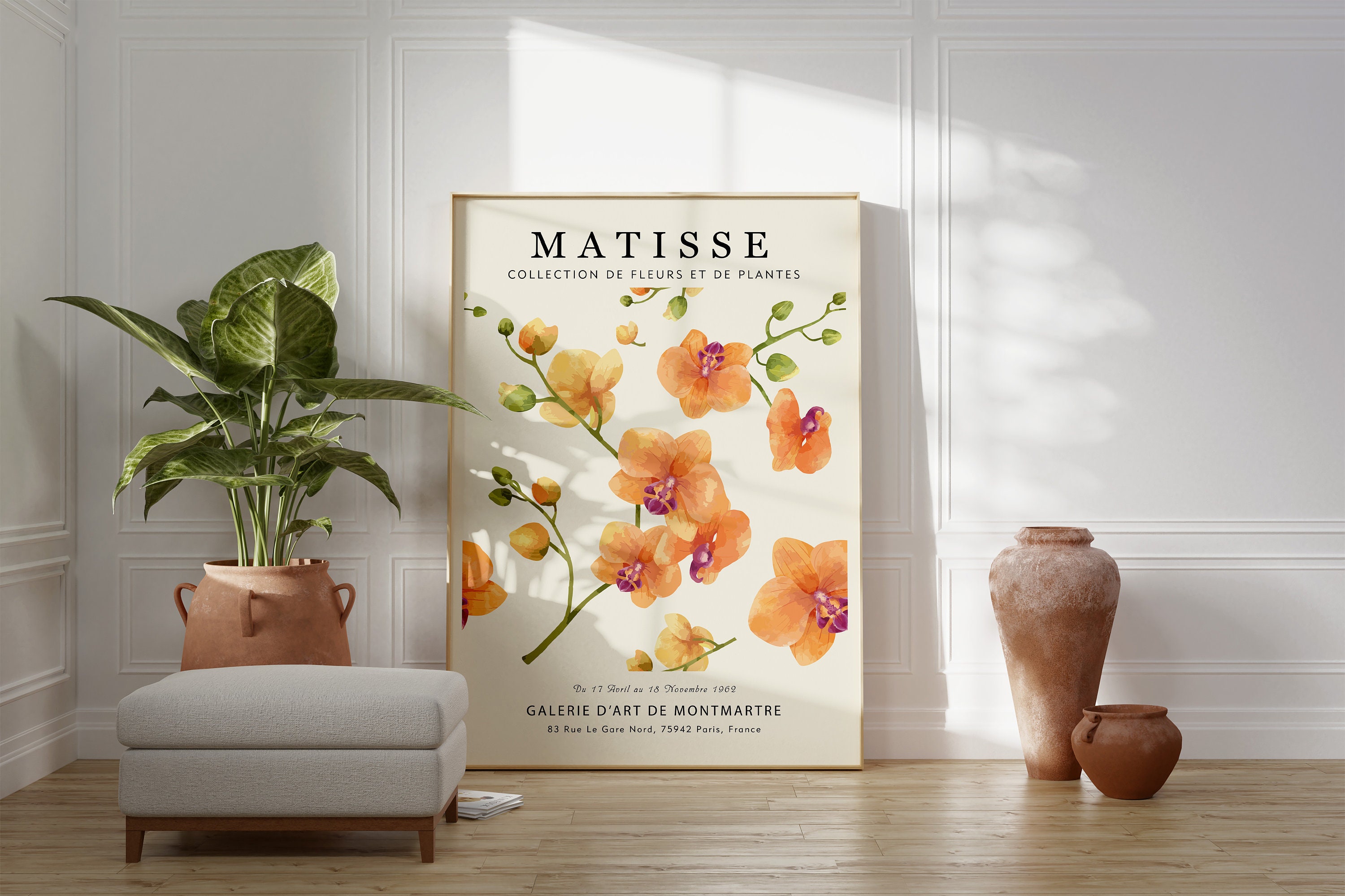 Henri Matisse Orchid Flower Poster, Flower Market Print, Matisse