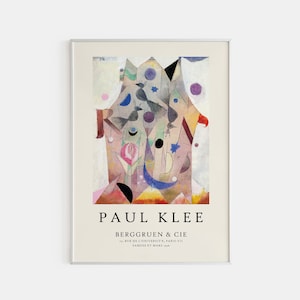 Paul Klee Exhibition Poster, Persische Nachtigallen, Paul Klee Vintage Poster, Abstract Art Print, Printed Paul Klee Poster, Gift Idea