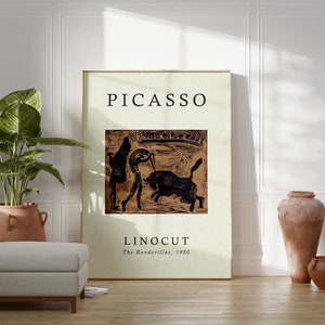 Pablo Picasso Art Print, The Banderillas 1980, Picasso Vintage Poster, Cubism Wall Art, Print Size A2/A3/A4