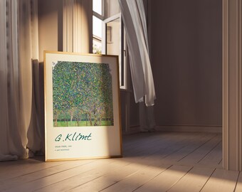 Stampa del pero di Gustav Klimt: poster vintage in stile Art Nouveau
