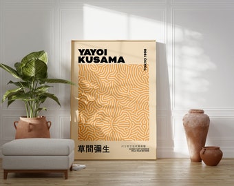 Yayoi Kusama Exhibition Poster: Japanese Wall Art