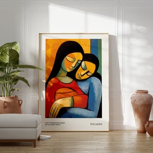 Pablo Picasso Exhibition Wall Art Print, Vintage Maximalist Abstract Poster, Famous Artist Print, Picasso Style Gallery Wall Decor