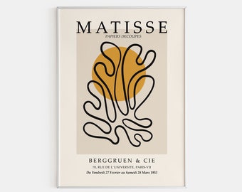 Matisse Abstract Poster, Wall art, Henri Matisse Print, Exhibition Poster, Matisse Cut Outs