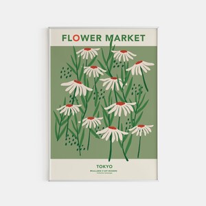 Flower Market Print, Tokyo Poster, Printed Poster, Matisse Flower Print, Floral Wall Art, Botanical Poster, Living Room Decor, Kitchen