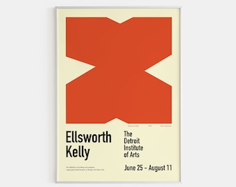 Ellsworth Kelly Exhibition Art Print: Geometric Minimalist Poster