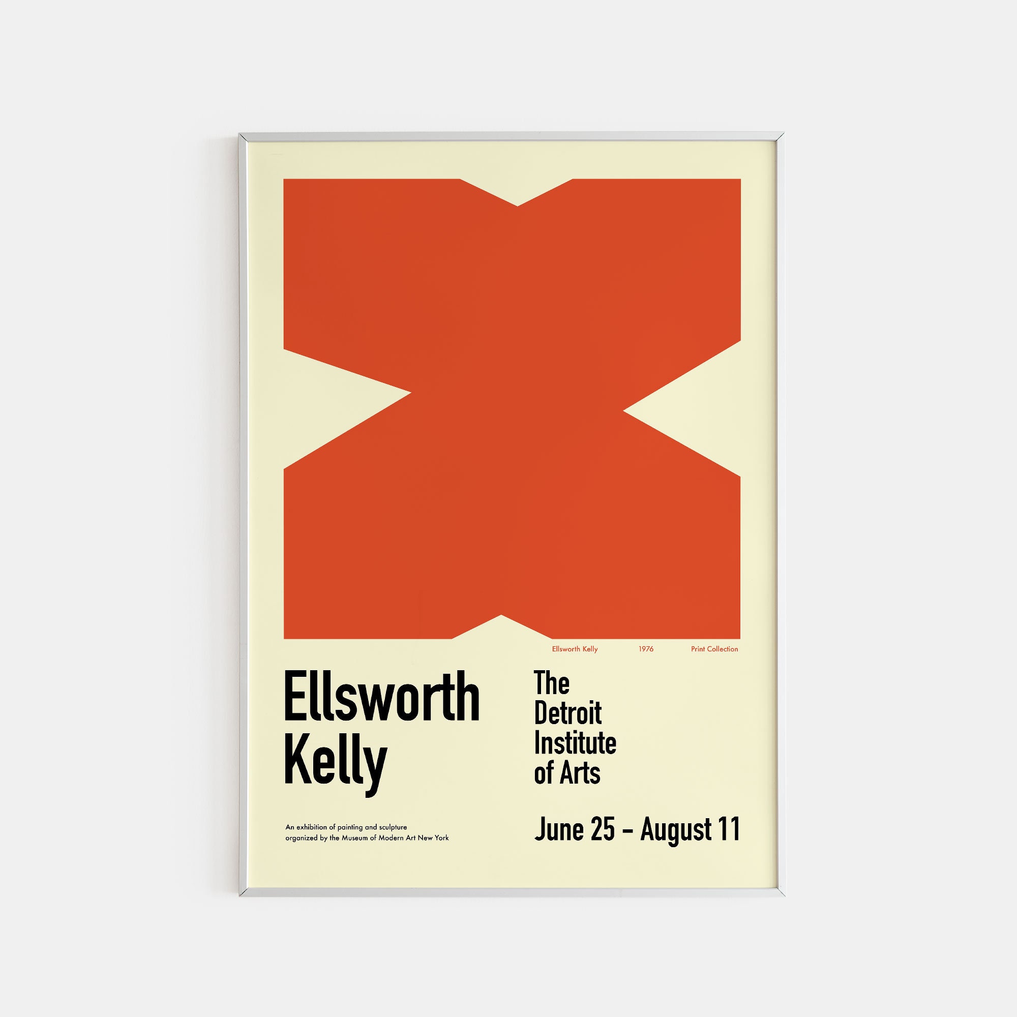 Ellsworth Kelly Exhibition Art Print: Geometric Minimalist Poster