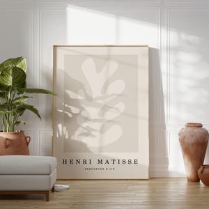Affiche de découpes Matisse, impression d&#39;art Henri Matisse, art mural bohème, impression d&#39;art abstrait Matisse, décoration murale minimaliste