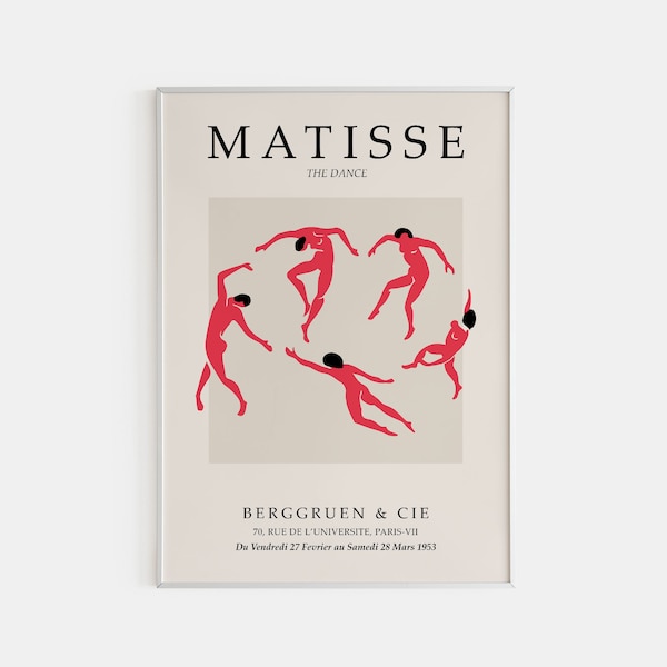 Matisse The Dance Poster, Henri Matisse Exhibition Poster, vintage Poster, Matisse Cut Outs, vintage Matisse Print, High Quality Poster