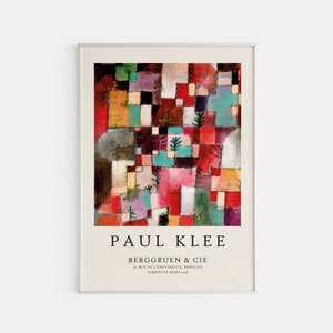 Paul Klee Poster, Paul Klee Modern Art Print, Vintage Poster, Klee Art Exhibition Poster, High Quality Poster, Printed Premium Posters