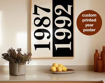 Poster personalizzato per l'anno: regalo moderno e minimalista per la famiglia
