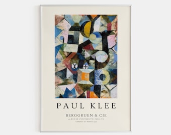 Paul Klee Exhibition Poster: Vintage Abstract Art Print