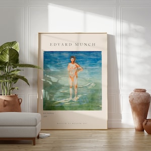 Edward Munch Art Print, Vintage Edward Munch Poster, Minimalist Wall Art, Museum Print, Scream Poster, Famous Paintings, Home Decor