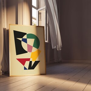 Geometric Shapes Bauhaus Print, Bauhaus Exhibition Poster, Museum Quality Print, Eclectic Home Decor