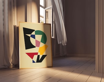 Geometrisch Bauhaus Print: Fine Art Poster in Museumsqualität