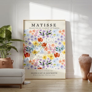 Matisse Flower Art Print, Flower Market Poster, Matisse Botanical Wall Art, Living Room Decor, Vintage Flower, Kitchen Poster