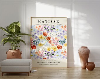 Kunstprint bloemenmarkt Matisse: botanische woonkamerdecoratie