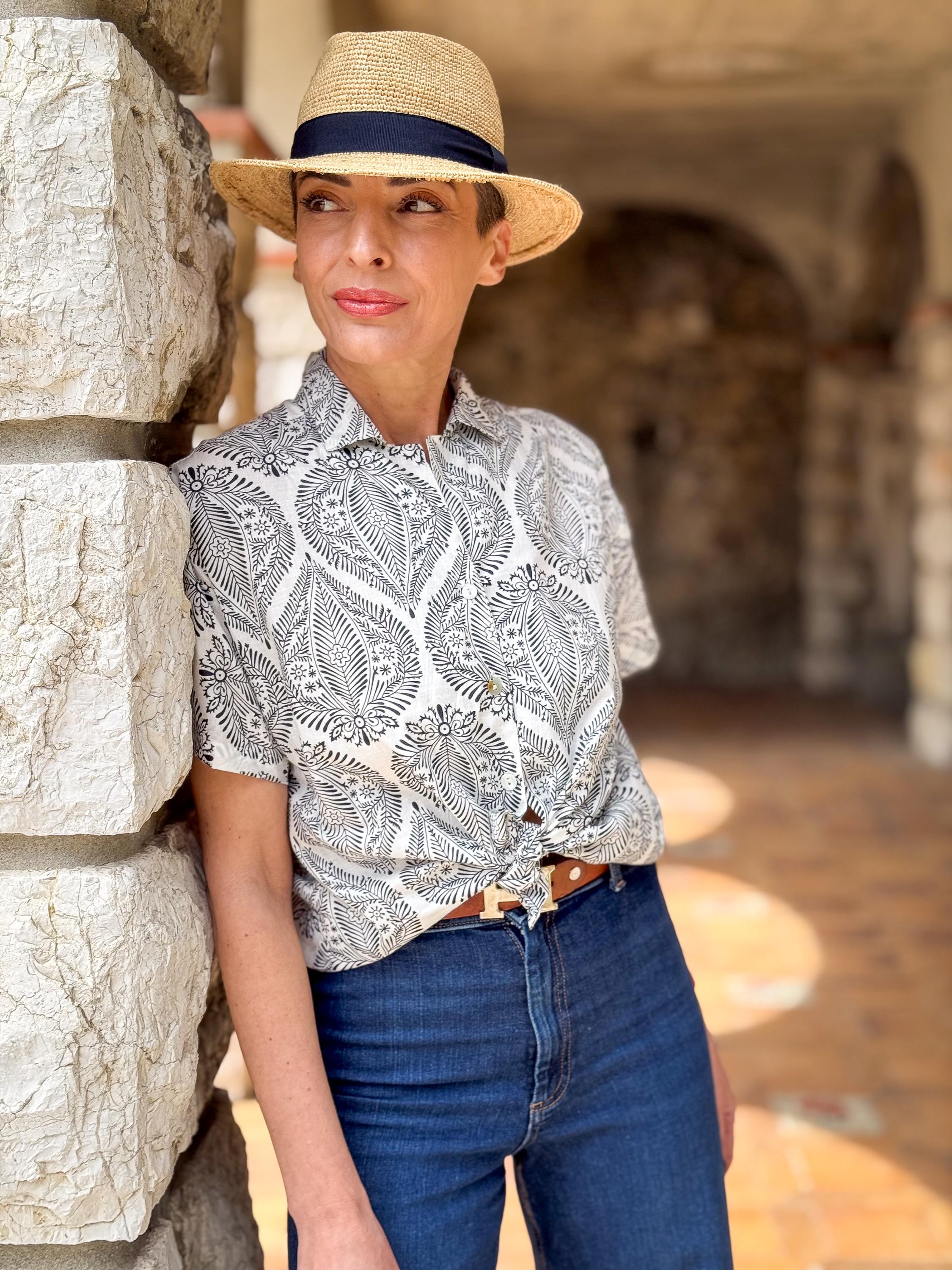 Chemisier Blanc Femme Atmosphere - Taille 8 - Manches Courtes - Neuf Sans étiquettes