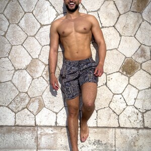 Men's silk beach shorts, vintage silk shorts, men's summer shorts, short shorts for men, gift for him image 2