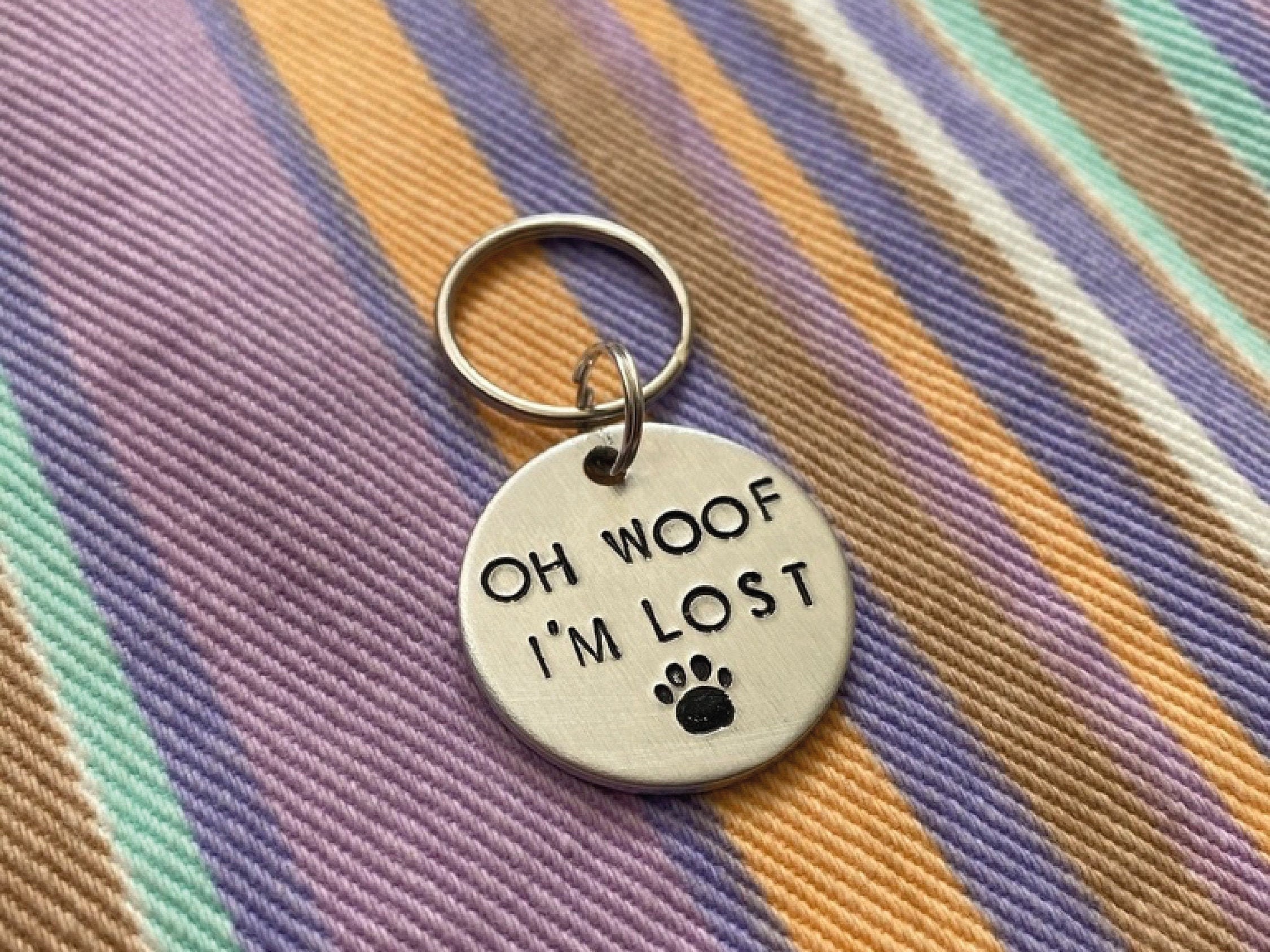 Custom Dog ID Tag Oh Woof Design Etsy