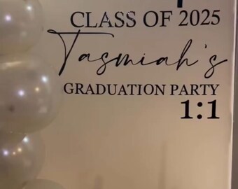 Calcomanía de vinilo para letrero de graduación DIY Letrero de bienvenida / Calcomanía de letrero de graduación fácil de aplicar / Señalización de eventos