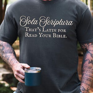 Camiseta de Teología Reformada Regalos para Hombres Cristianos Camiseta de Autoridad Bíblica Idea de Regalo de Cumpleaños para Esposo Cristiano Camiseta Calvinista de Colores Cómodos