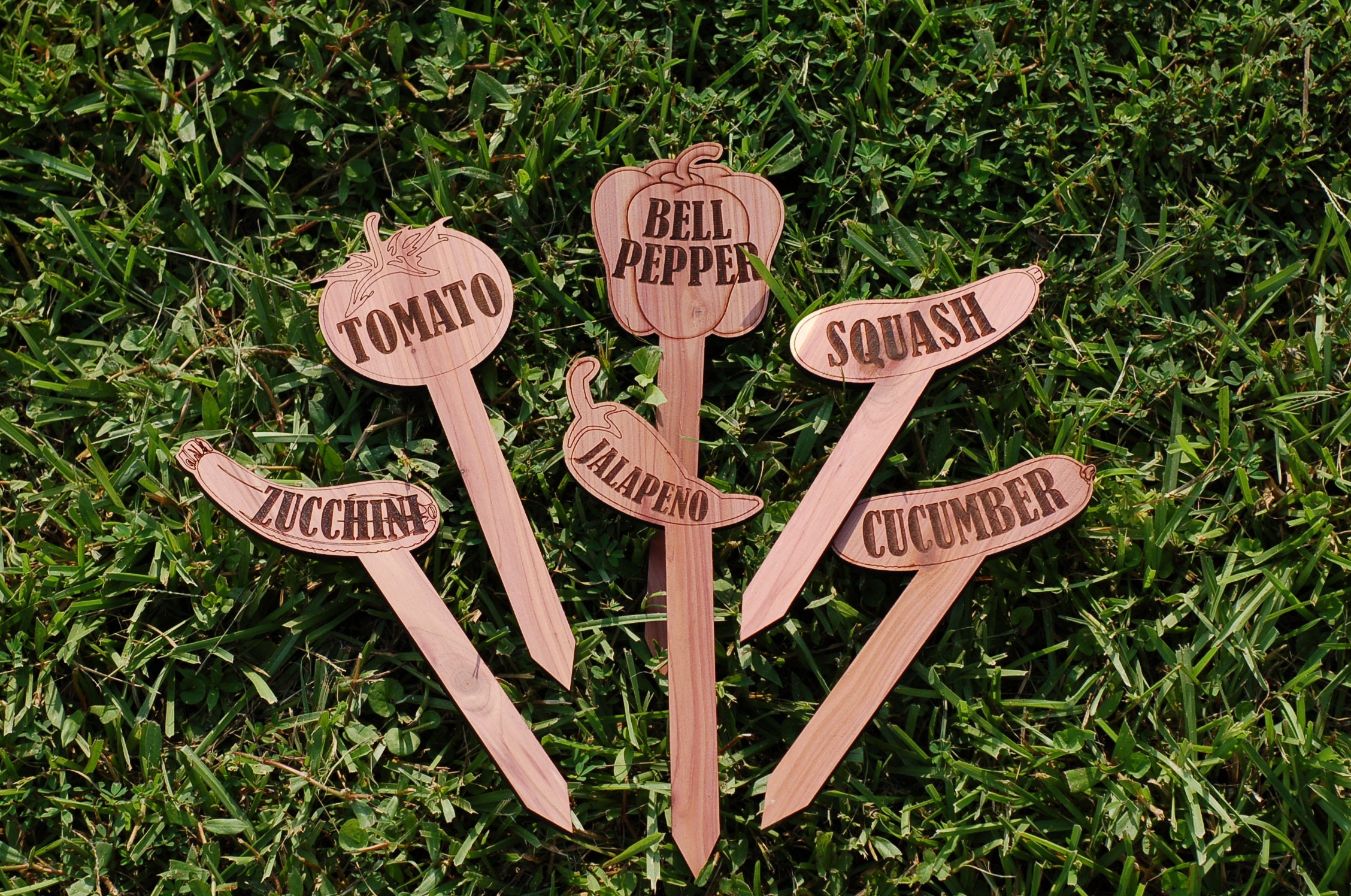 Cedar Garden and Vegetable Stakes Etsy