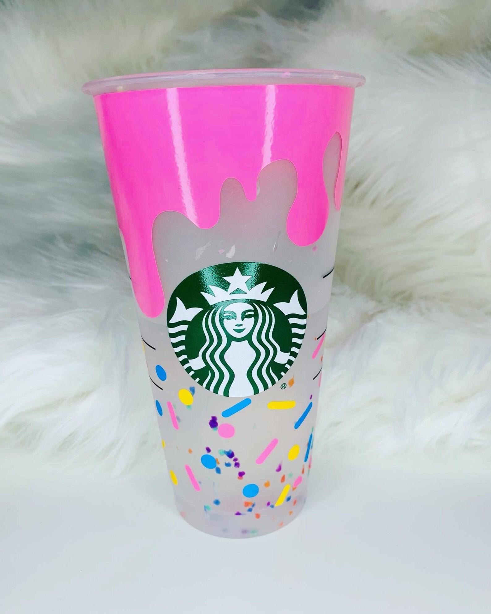 Starbucks confetti cup/ sprinkles/ Ice cream Etsy