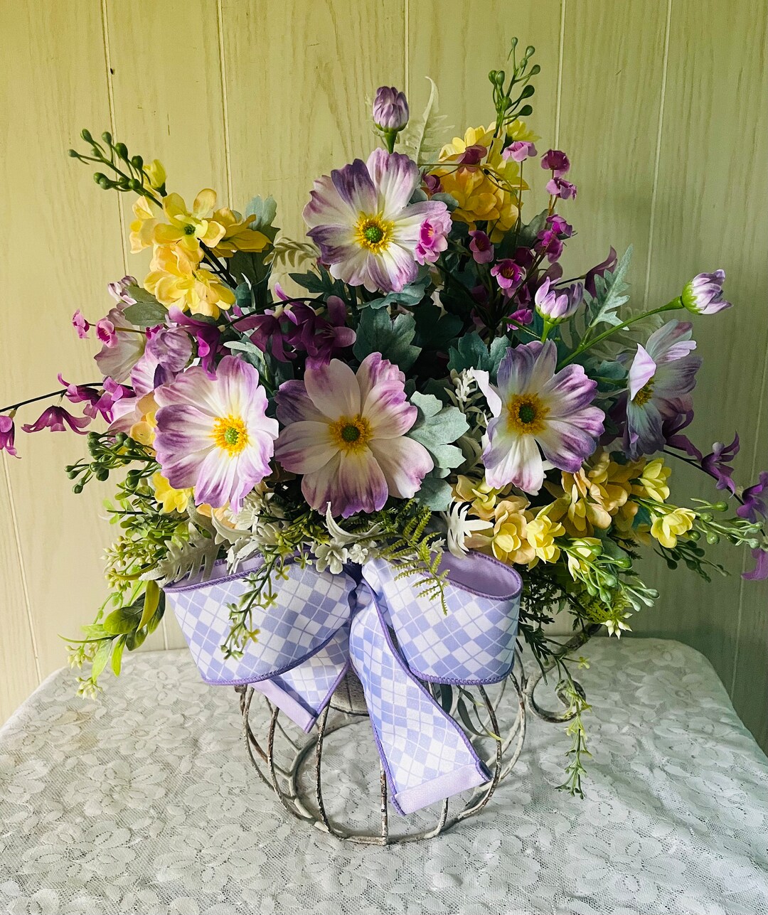 Summer Table Arrangement Rustic Watering Can Arrangement Summer