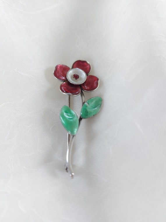 Rare Bernard Instone Arts and Crafts Floral Broochcrafted From Solid Silver and Enamelled. Signed Stylish Rare and Very Collectable Brooch Etsy UK