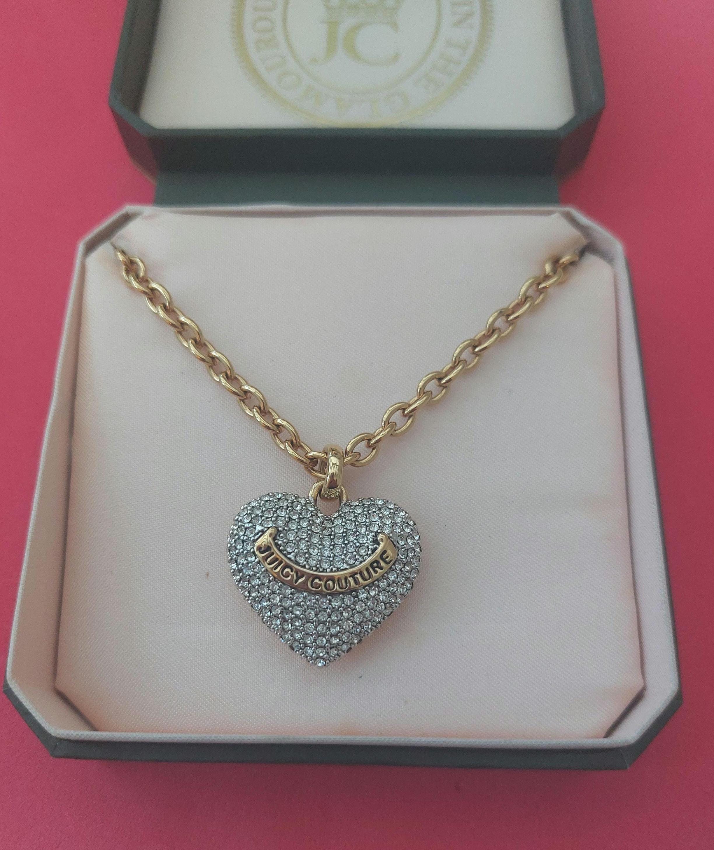 Vintage Juicy Couture Pendant Heart Necklace on Long Gold  display picture 2