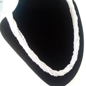 Trifari vintage true  1980s twisted and turned  beaded  necklace.  Very stylish and elegant. Immaculate condition.