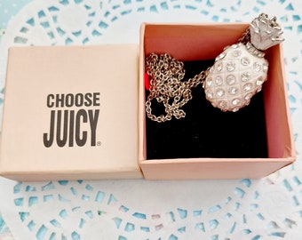 Juicy Couture original  Pineapple  Pendant necklace from 2000. Very unique and original piece  in exceptional condition.  Very quirky