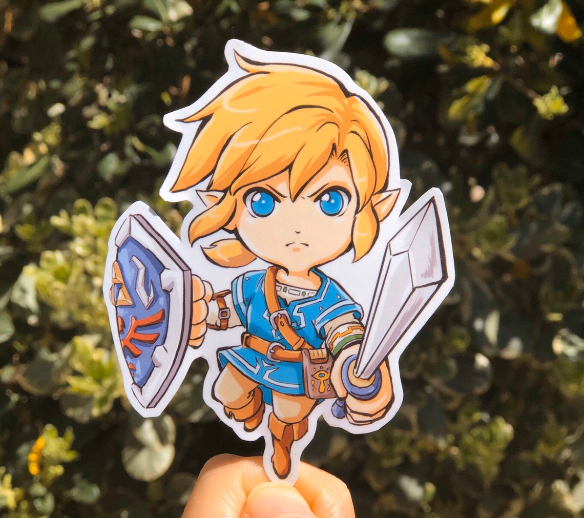 Legend of Zelda Breath of the Wild Sticker Link Etsy